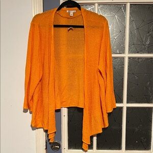 Cato Bright Orange Open-Front Women's Cardigan size 22/24w NWT